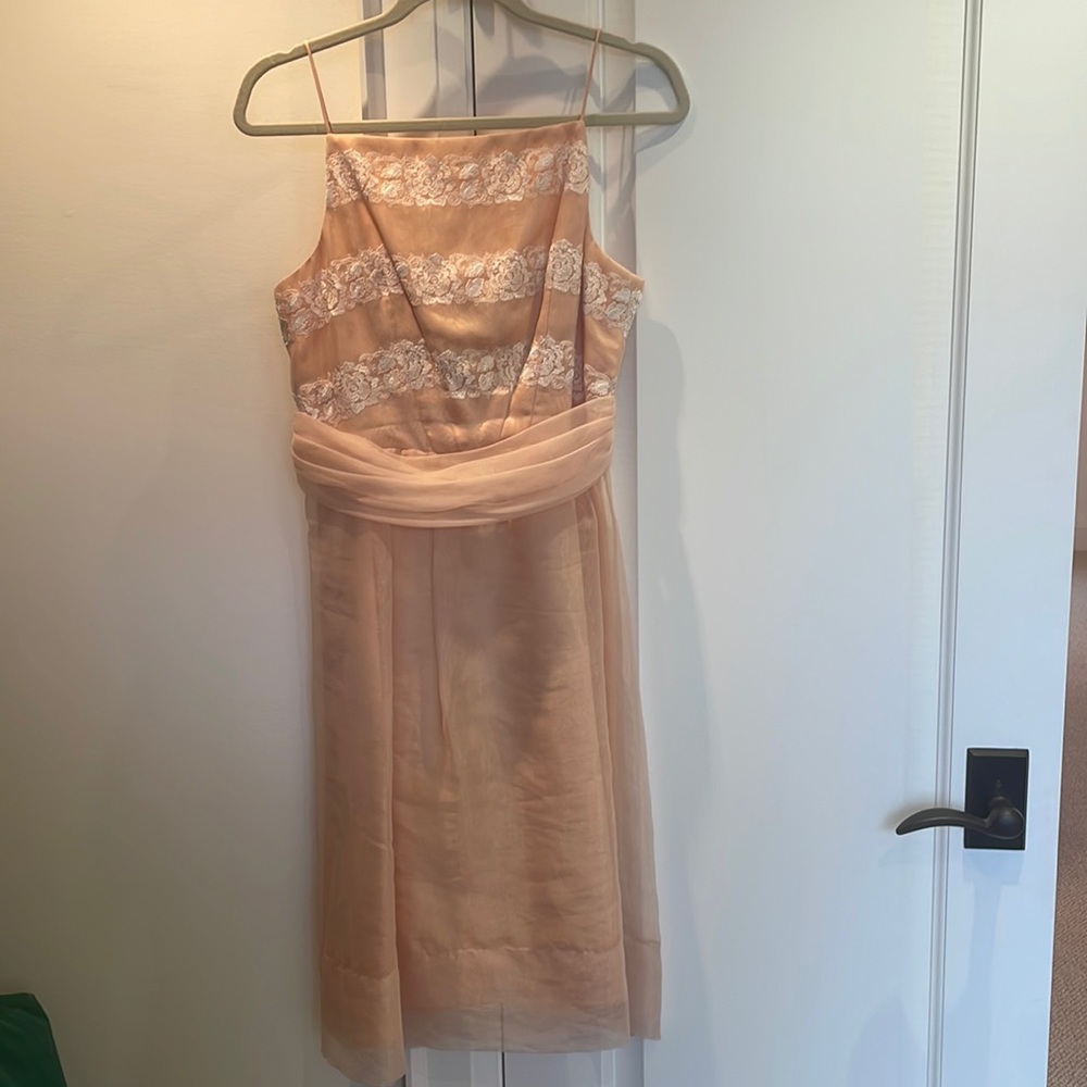 Laundry by Shelli Segal tulle and lace detail dress